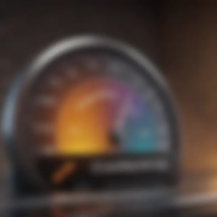 A visual representation of credit scores rising