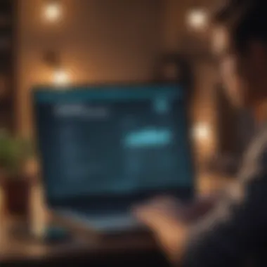 Analyzing Your Credit Report Online A person analyzing credit report details on a laptop