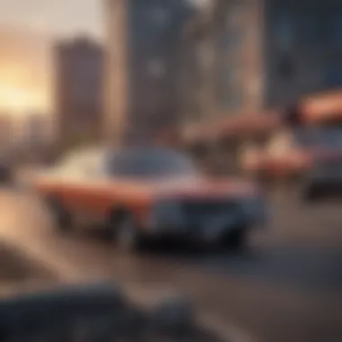 An artistic depiction of collateral assets such as property and vehicles.