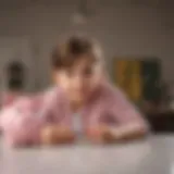 A child engaging with a piggy bank, symbolizing savings.
