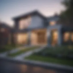 A modern home showcasing a well-maintained exterior