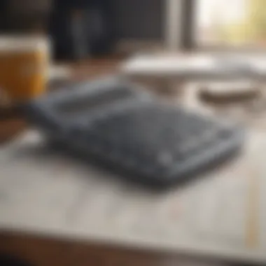 Effective Budgeting Strategies A calculator and financial documents illustrating budgeting strategies.