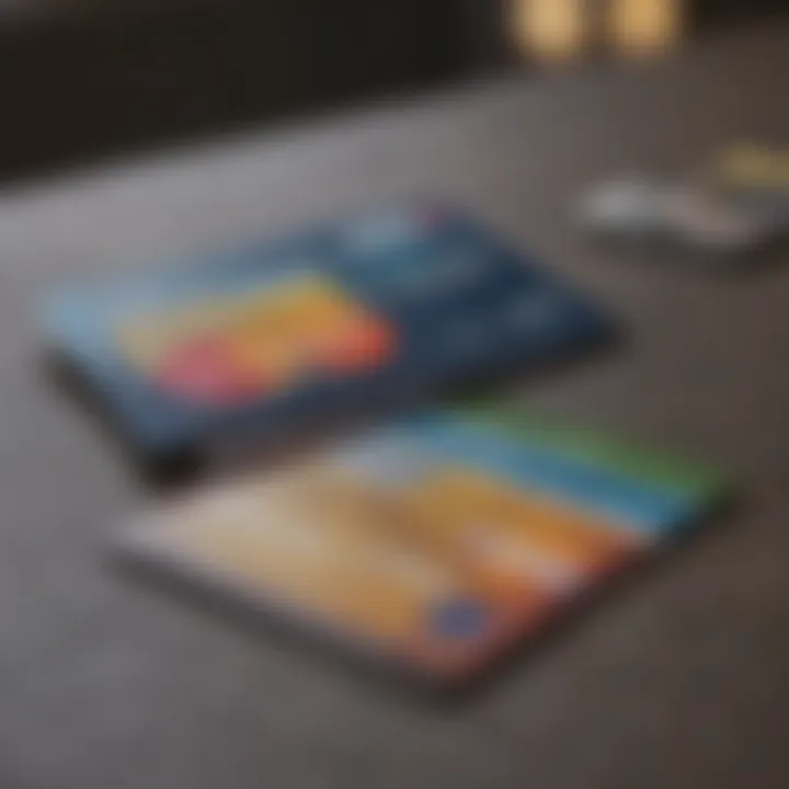 Person analyzing credit card statements