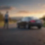 Evaluating Car Insurance Policies Person reviewing car insurance options