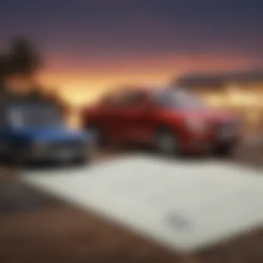 Legal Aspects of Dual Insurance Illustration depicting legal documents and a car.