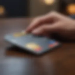 A person reviewing credit card options online