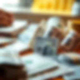 Visual representation of various financial bills for comparison