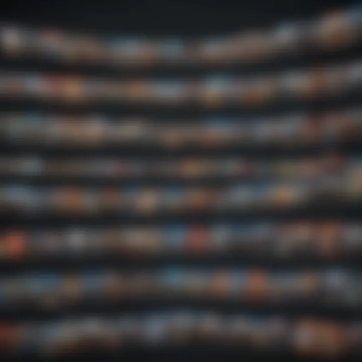 A detailed comparison chart showcasing features and pricing of various TV movie providers.