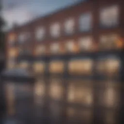 Illustration showcasing various types of commercial properties in the UK.