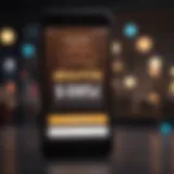 Smartphone Sale Notification A smartphone displaying a vibrant Cyber Monday sale notification on the screen