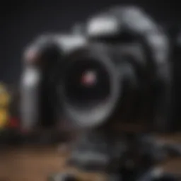 A detailed view of high-end camera gear showcasing various equipment.
