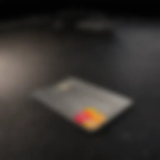 A credit card with instant approval displayed on a digital screen