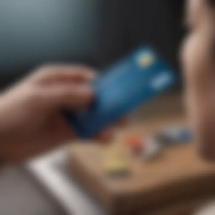 Applying for a Credit Card via Smartphone A person using a smartphone to apply for a credit card
