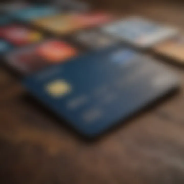 An array of credit cards showcasing different designs and categories