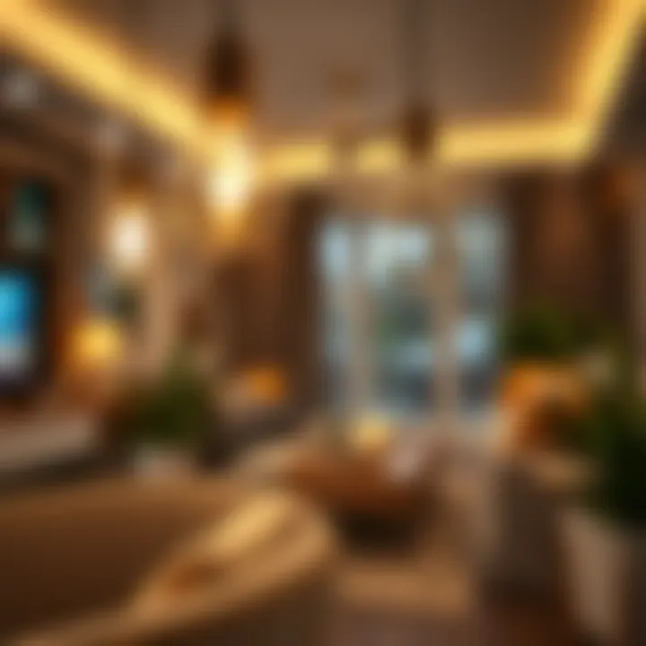 Harnessing LED Technology for Lower Energy Consumption LED light bulbs illuminating a modern living space