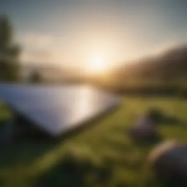 Promoting Sustainability Through Solar Energy A green landscape symbolizing environmental sustainability