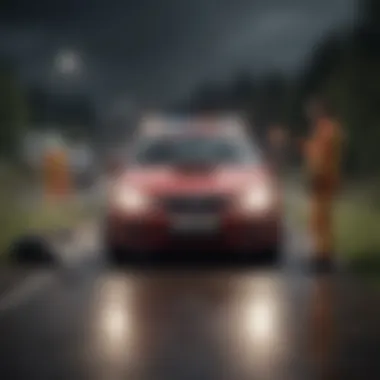 Emergency Response for Car Issues Emergency services on the scene