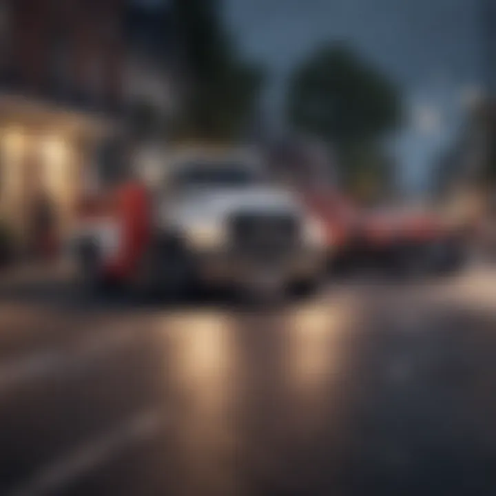 Reliable Tow Services in Action Tow truck arriving to assist