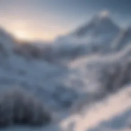 Snow-covered mountain landscape ideal for winter sports