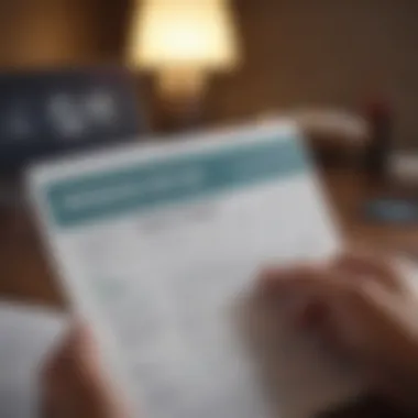 Credit Report Evaluation for Loan Eligibility A person reviewing their credit report with a focus on improvement