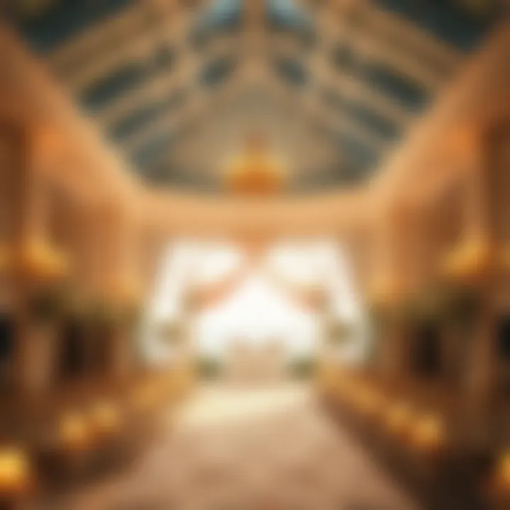 Beautiful wedding venue showcasing a stunning setup