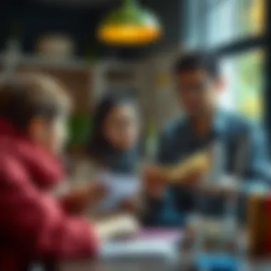 Families reviewing their joint account benefits