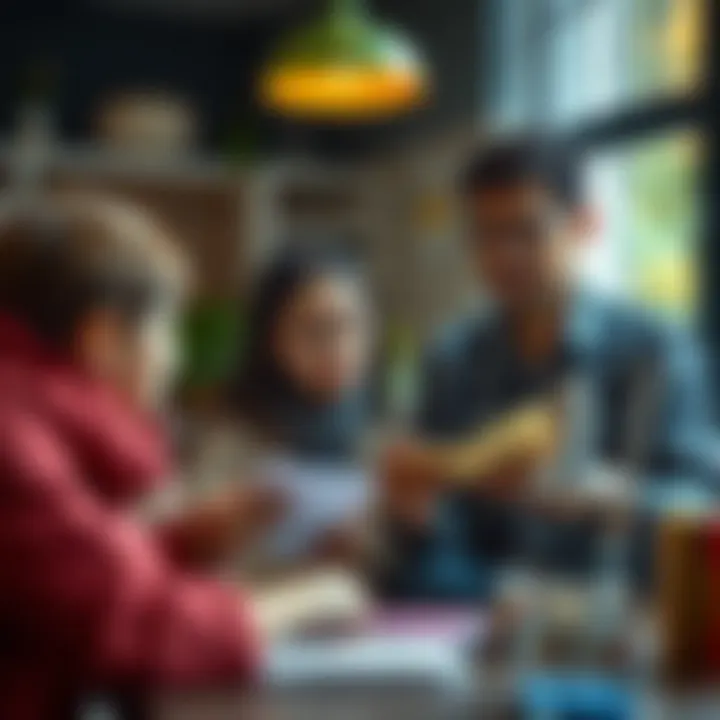 Families reviewing their joint account benefits