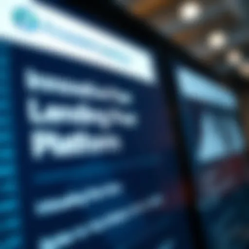 Innovative Lending Platforms A close-up of a digital interface displaying peer-to-peer lending options