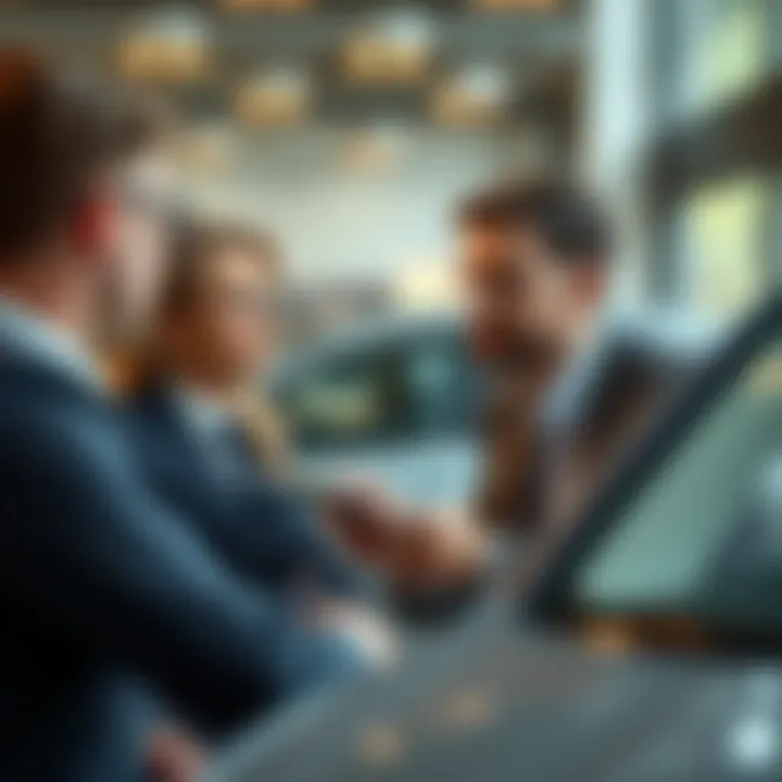 Consultation for Car Financing Choices A financial advisor discussing options with potential car buyers