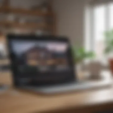 Analyzing Mortgage Options Online A person analyzing mortgage options on a laptop.