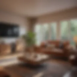 A cozy living room showcasing a newly purchased home.