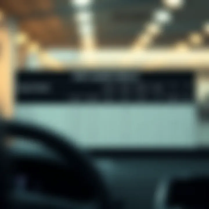 A detailed chart comparing different car lease deals available in the market.