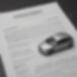 A detailed view of a personal car warranty document with highlighted terms