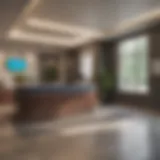 A welcoming bank branch interior showcasing friendly service.