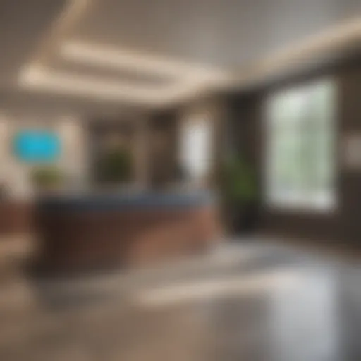 A welcoming bank branch interior showcasing friendly service.