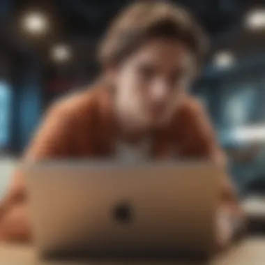Peer-to-Peer Lending Exploration An individual exploring peer-to-peer lending opportunities on a laptop.