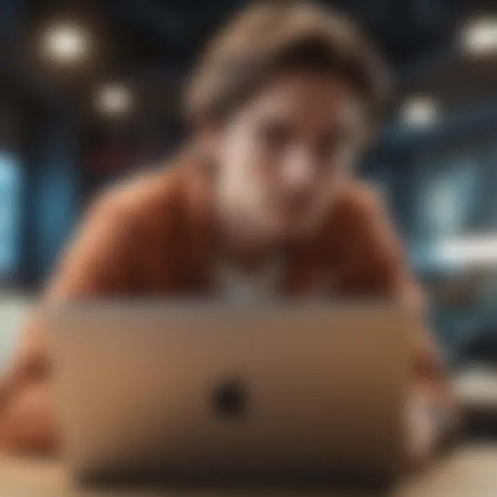 Peer-to-Peer Lending Exploration An individual exploring peer-to-peer lending opportunities on a laptop.