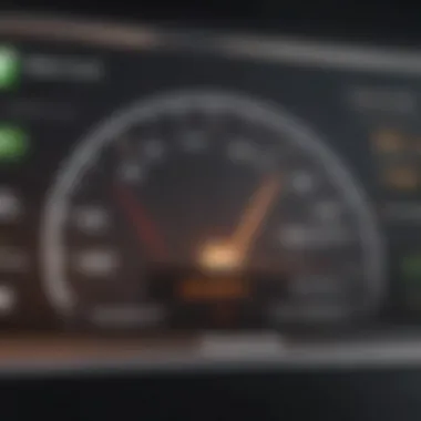 An overview of a digital dashboard displaying credit scores