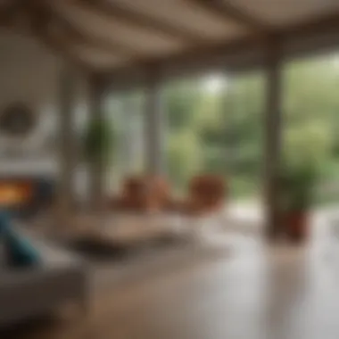 Tranquil Holiday Home Environment Illustration of a tranquil holiday home setting in the UK