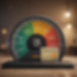 A visual representation of a credit score scale