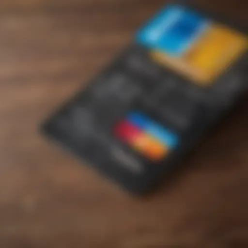 A credit card with a digital graph showcasing an upward trend in credit score.