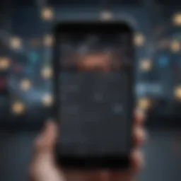 A smartphone displaying a network settings screen showing carrier options.