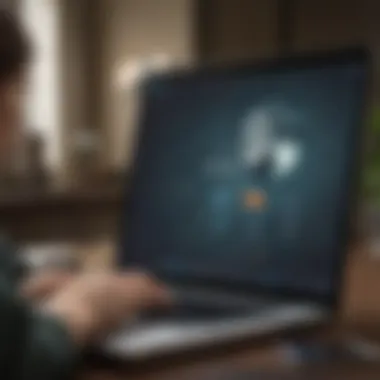 A person browsing a phone unlocking service website on a laptop.
