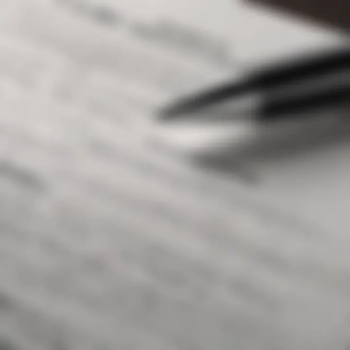 Importance of Due Diligence A close-up of financial documents and a pen, emphasizing the importance of due diligence in offshore banking.