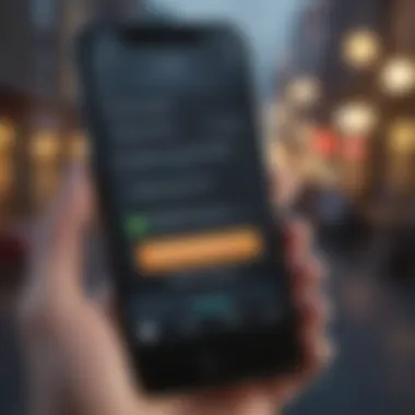 Smartphone displaying a mobile data plan