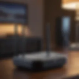 A wireless router connected to the internet