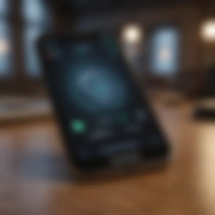 Close-up of a smartphone displaying security settings