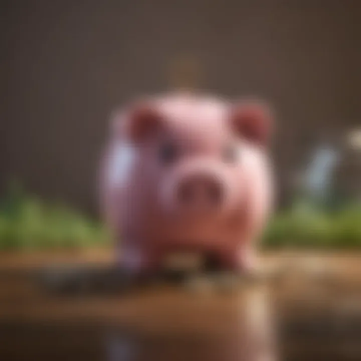 Maximizing Savings Potential Piggy bank representing saving strategies and returns