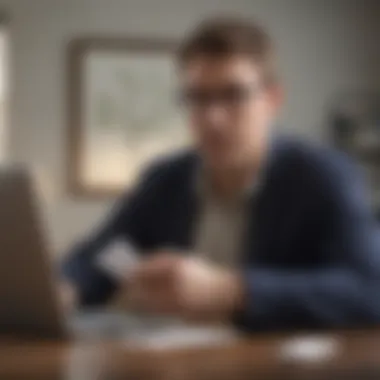 Making Informed Choices for Internet Plans Illustration of a person reviewing internet plans and making a decision
