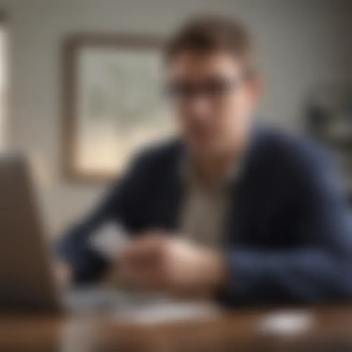 Making Informed Choices for Internet Plans Illustration of a person reviewing internet plans and making a decision